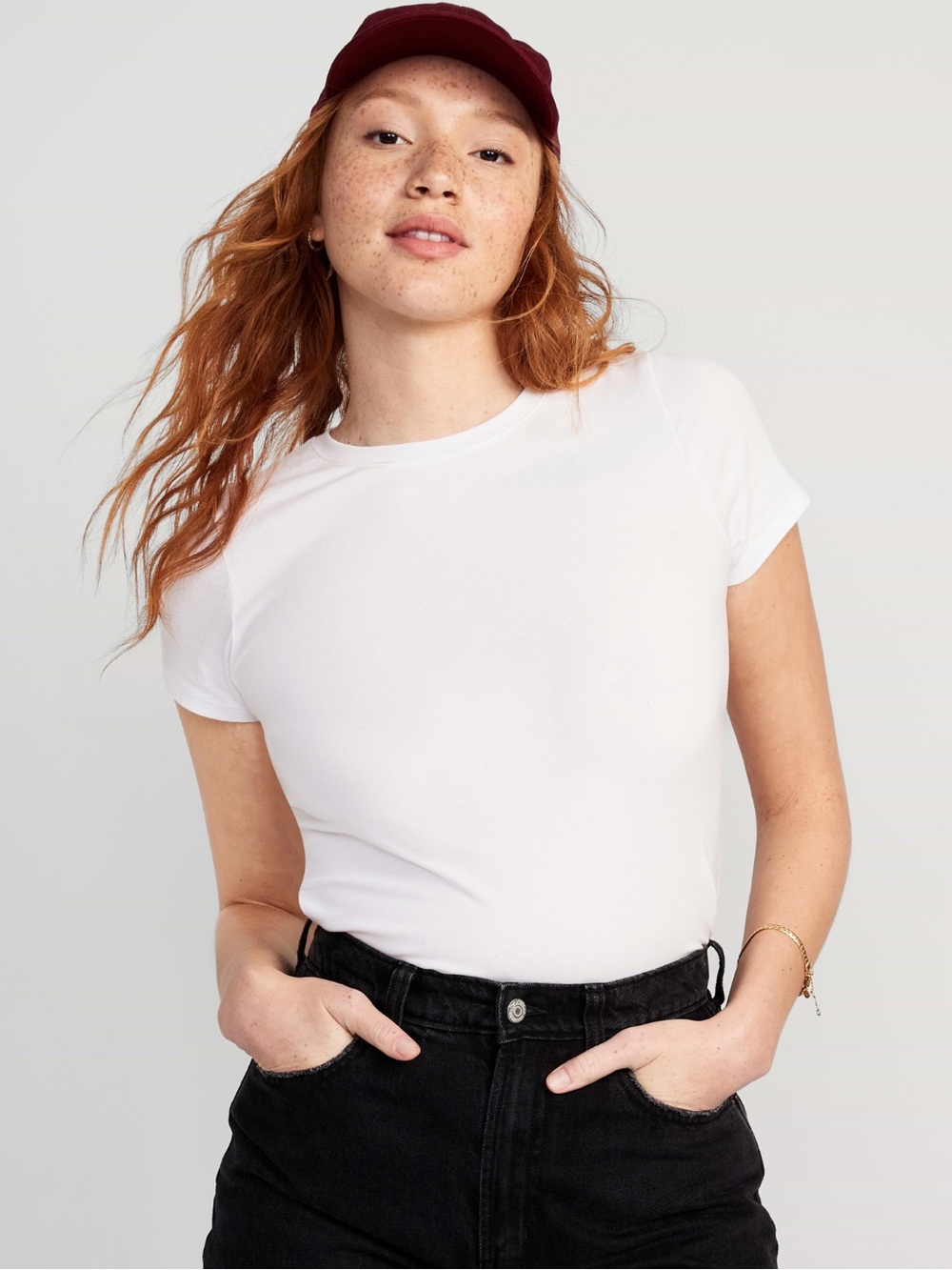 Old Navy White Bestee Cropped Tshirt NWOT